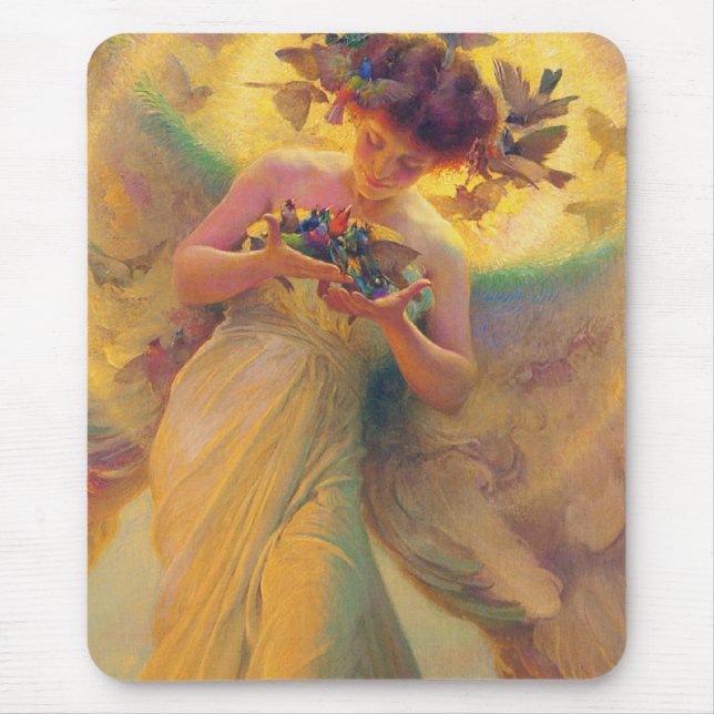 Mousepad O Anjo das Aves Franz Dvorak 1910 (Frente)