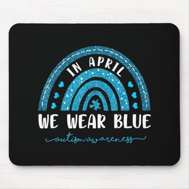 Mousepad O Arco-Íris Em Abril Vestimos A Consciência Do Aut (Frente)