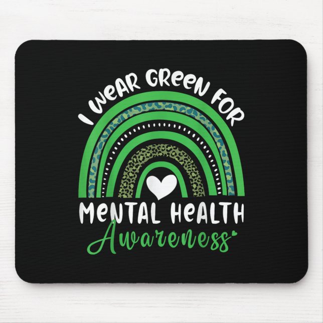 Mousepad O Arco-Íris Em Março Vestimos Conscientes Da Saúde (Frente)