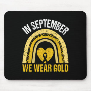 Mousepad O Arco-Íris Em Setembro Vestimos Cancer Dourado Da