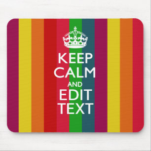 Mousepad O arco-íris vibrante mantem a calma e o seu texto