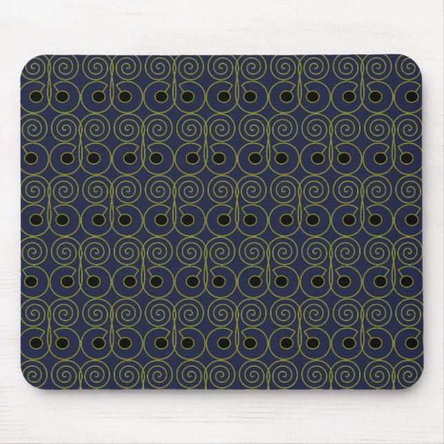Mousepad O art deco inspirou o tapete do rato espiral do (Frente)