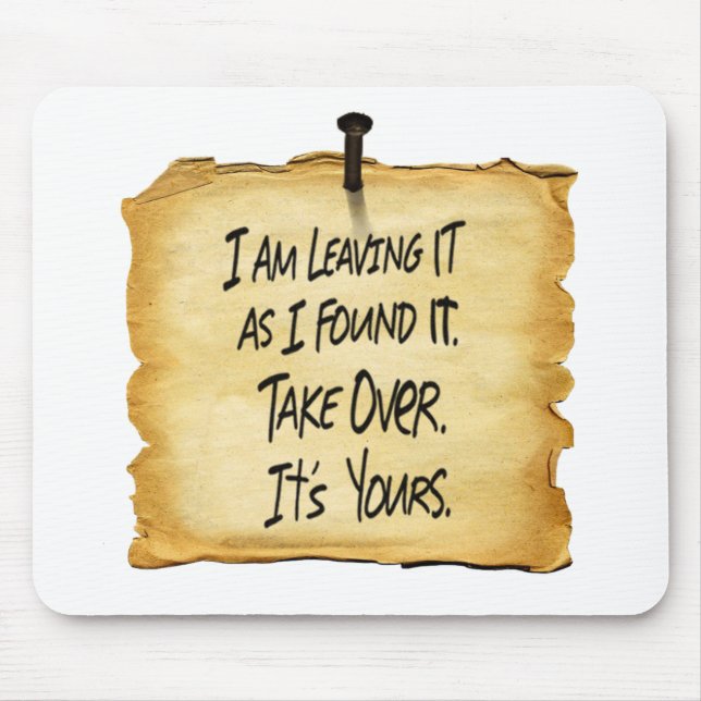 Mousepad O atlas do sinal de Wyatt Shrugged o tapete do (Frente)