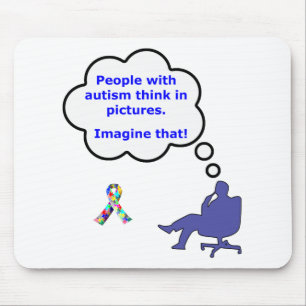 Mousepad O autismo/pensa nas imagens