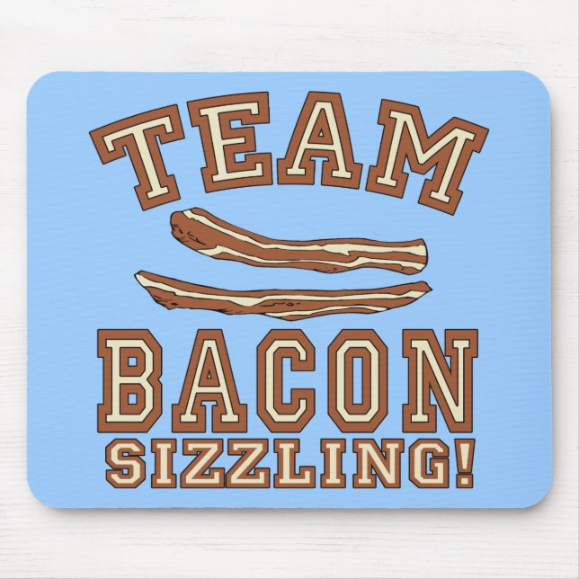 Mousepad O BACON da EQUIPE é camiseta CREPITANTE, canecas, (Frente)