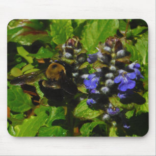 Mousepad O bálsamo de abelha roxo e Bumble a abelha