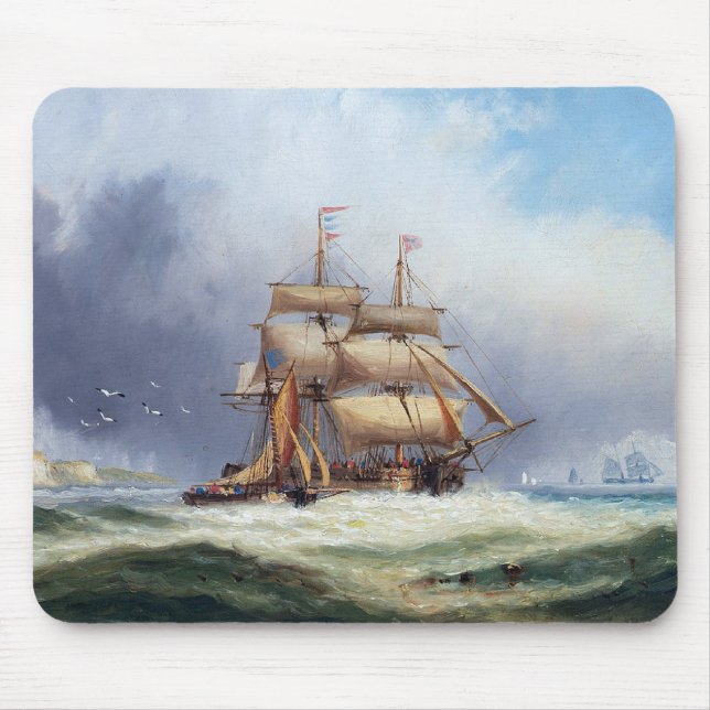 Mousepad O barco piloto da Ilha de Wright, 1887 (Frente)