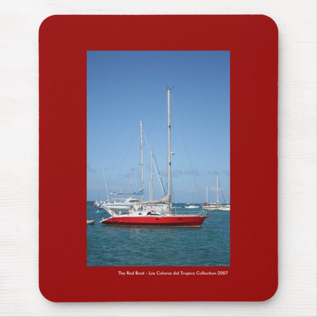 Mousepad O barco vermelho (Frente)