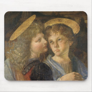 Mousepad O batismo dos anjos Cristos de Leonardo da Vinci