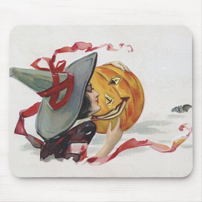 Mousepad O Beijo da Bruxa: Um Jack o Lanterna no Halloween (Frente)