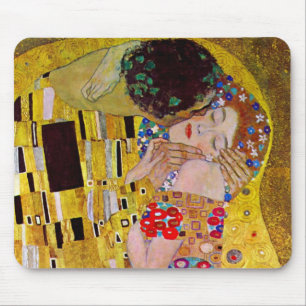 Mousepad O Beijo de Gustav Klimt, Vintage Art Nouveau
