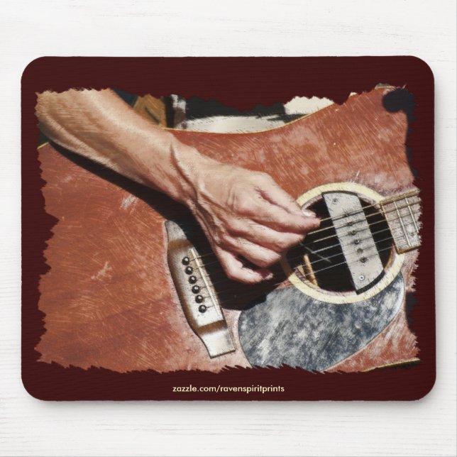Mousepad O Bloco de MÚSICA GUITARISTA (Frente)