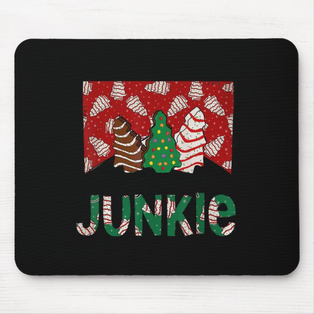 Mousepad O Bolo De Árvore De Natal Divertido Junkie Tis A É (Frente)