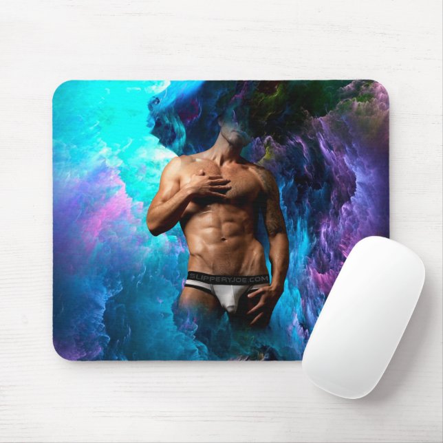 Mousepad O bolso da cueca masculina artística do SlipperyJo (Com mouse)