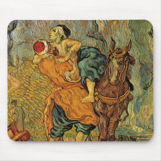 Mousepad O bom samaritano de Vincent van Gogh (Frente)