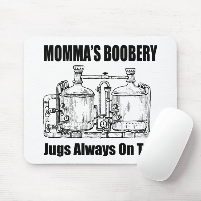 Mousepad O "Boobery Jugs" da mamã sempre na torneira (Com mouse)