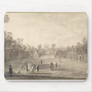 Mousepad O Bowling Green em Claremont, 1738 (gravura)
