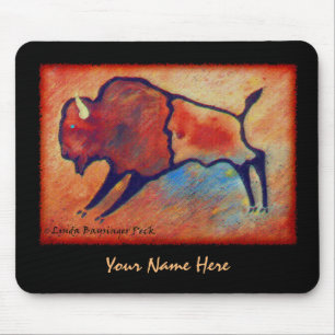 Mousepad O búfalo estilizado de Linda