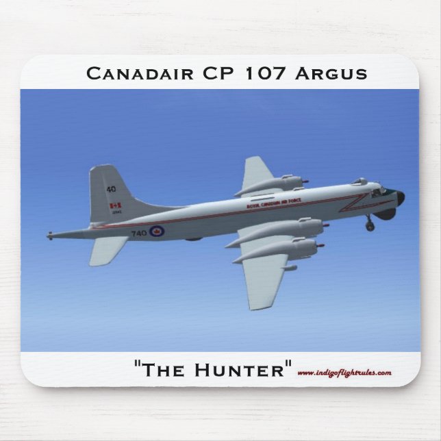 Mousepad O caçador, tapete do rato de Canadair PC 107 Argus (Frente)