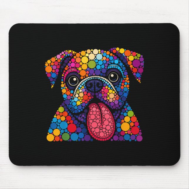 Mousepad O Cachorro Borrão Engraçado Passa Bolinhas Feliz D (Frente)