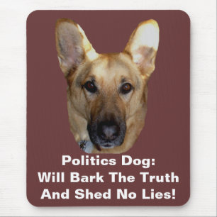 Mousepad O Cachorro German shepherd Da Política Vai Latido