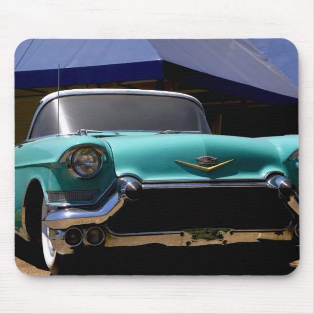 Mousepad O Cadillac Conversível Verde de Elvis Presley em (Frente)