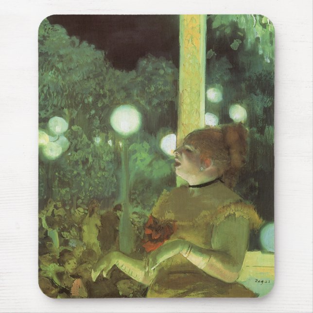 Mousepad O Café Concert por Edgar Degas, Arte Fino Antigo (Frente)