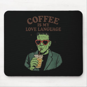 Mousepad O Café Do Monstro Frankenstein Engraçado É Meu Amo