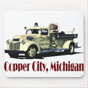 Mousepad O caminhão de bombeiros da Cidade do Cobre