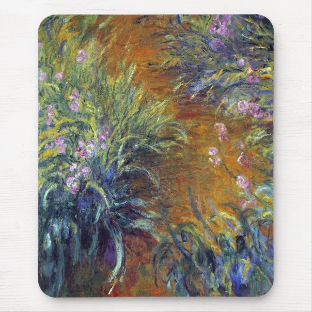 Mousepad O Caminho através das Íris por Claude Monet (Frente)