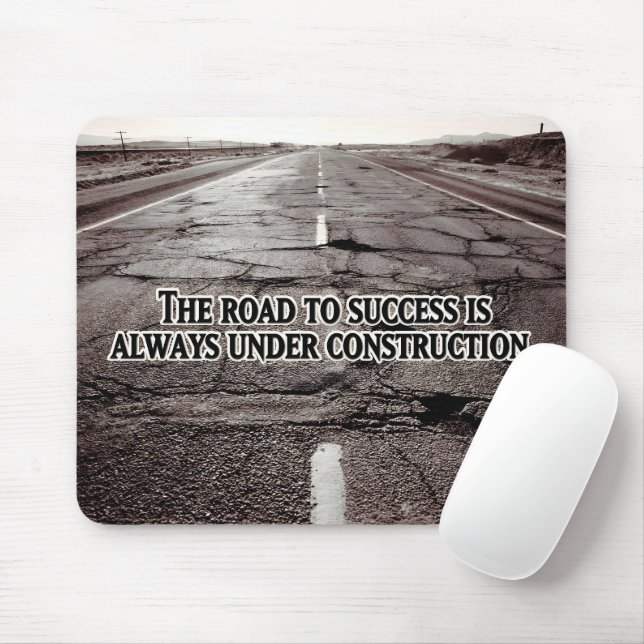 Mousepad "O caminho para o sucesso" Citação Inspiracional (Com mouse)
