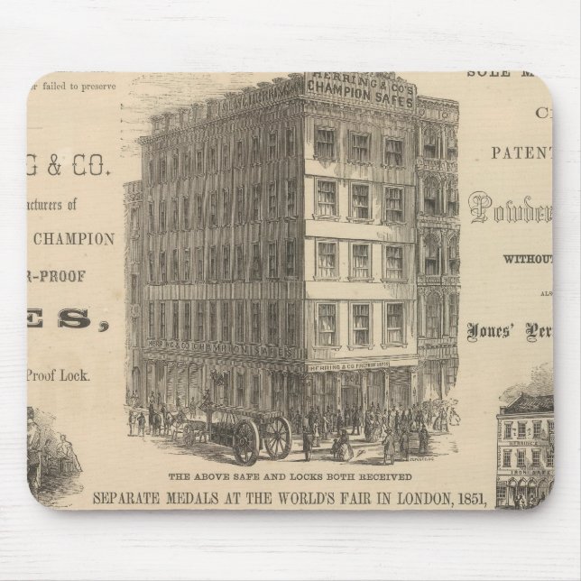 Mousepad O campeão de patentes de Herring Safes (Frente)