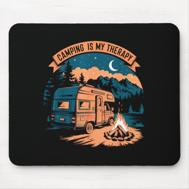 Mousepad O camping é minha terapia  (Frente)
