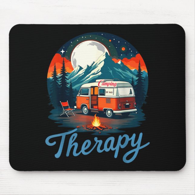 Mousepad O camping é minha terapia  (Frente)