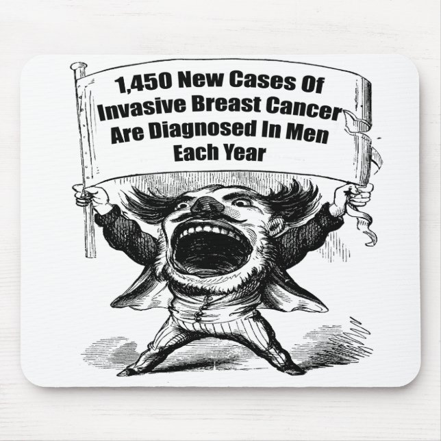 Mousepad - o cancro da mama dos homens (Frente)