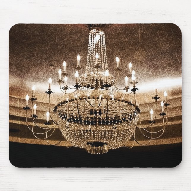Mousepad O candelabro de cristal brilha o tapete do rato (Frente)