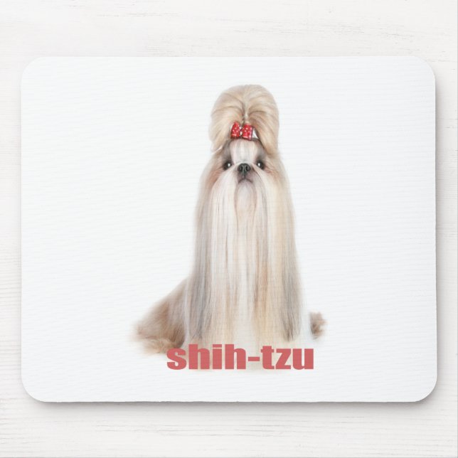 Mousepad o cão de shih-tzu produz o シーズー - シーズー犬の品種 (Frente)