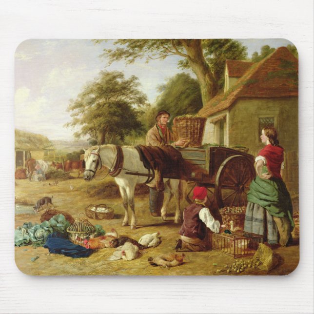Mousepad O carro do mercado, 1864 (óleo em canvas) (Frente)