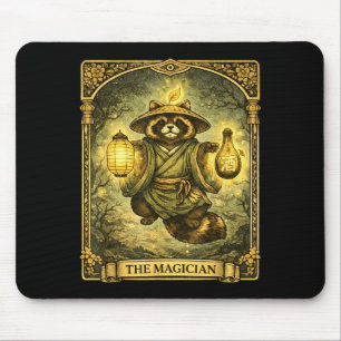 Mousepad O Cartão de Tarot do Mágico Tanuki Yokai Guaxinim