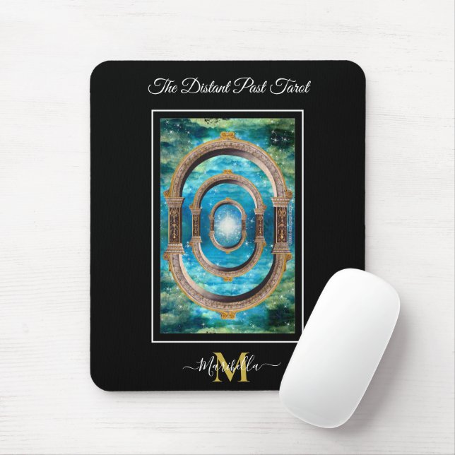 Mousepad O Cartão Distante Pós-Tarot Para O Monograma Não (Com mouse)