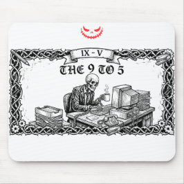 Mousepad O Cartão Tarot 9 to 5 | Esqueleto Corporativo Dive