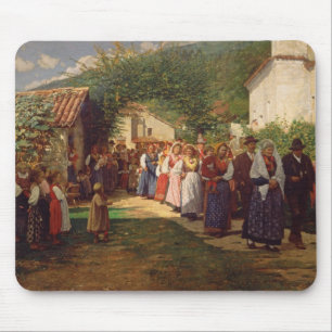 Mousepad O casamento dourado (óleo em canvas)
