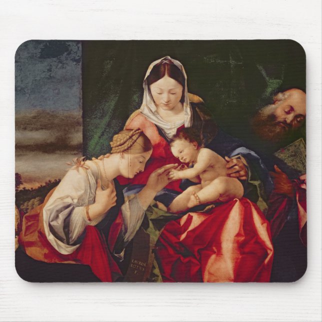 Mousepad O casamento místico do santo Catherine, 1505/8 (Frente)
