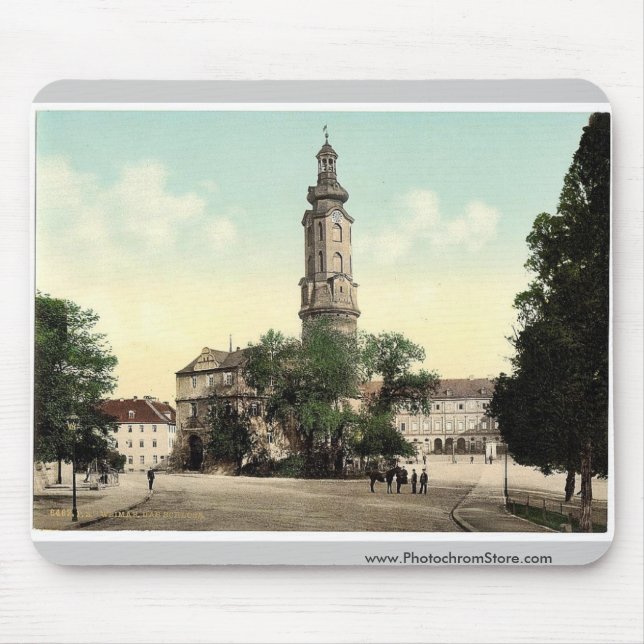 Mousepad O castelo, Weimar, Thuringia, Alemanha Photoc raro (Frente)