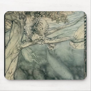 Mousepad O CAT SELVAGEM PESCOU PARA MIM o Illinois por