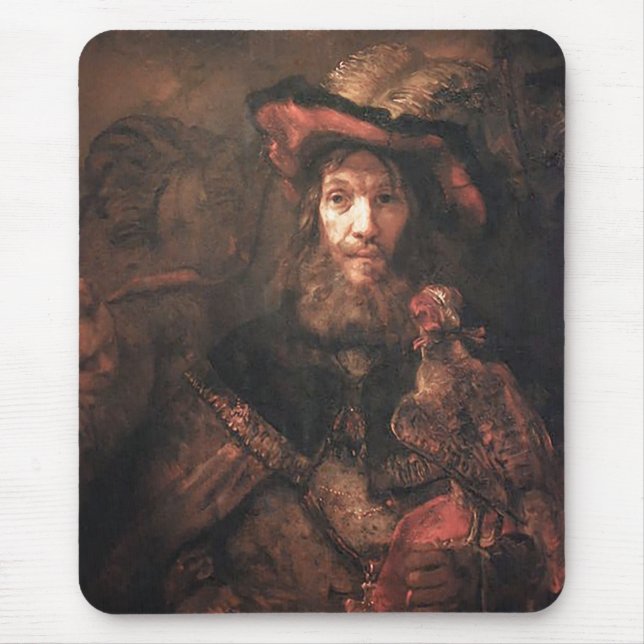 Mousepad O Cavaleiro com o Falcão/Rua. (Frente)