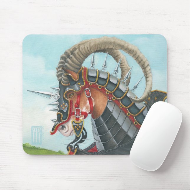 Mousepad O Cavalo de Guerra de Sir Gawain Gringolet (Com mouse)