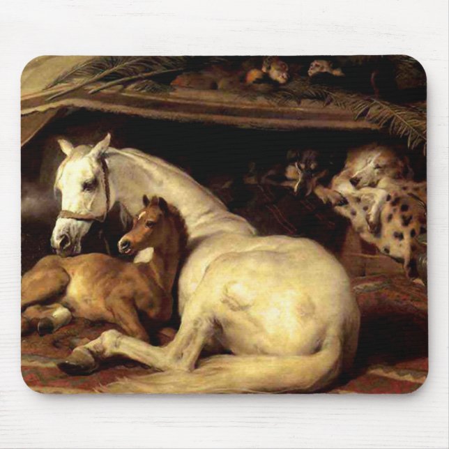 Mousepad O cavalo do vintage (Frente)