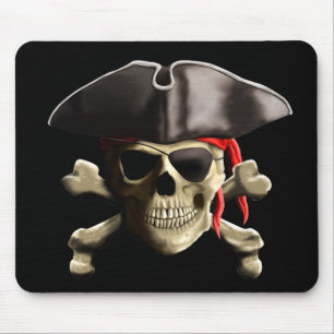 Mousepad O Caveira Pirata do Jolly Roger