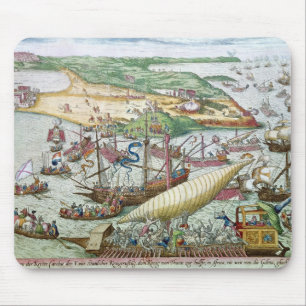 Mousepad O cerco de Tunes ou de La Goulette por Charles V